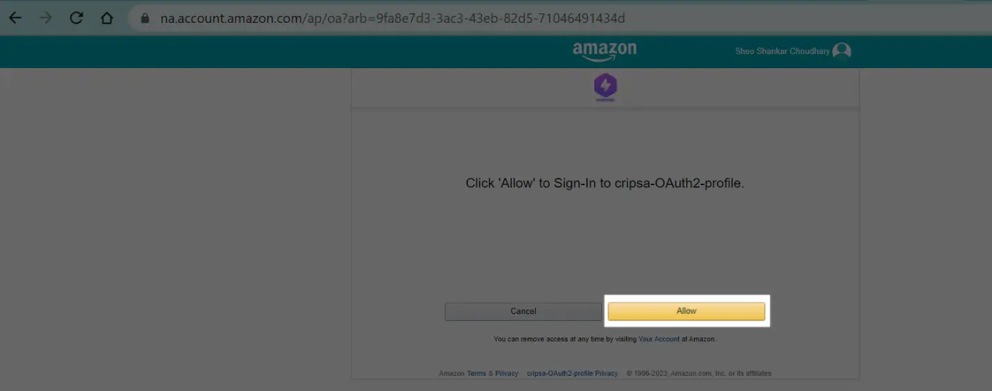 Amazon OAuth2.0 V1.0 Image-25